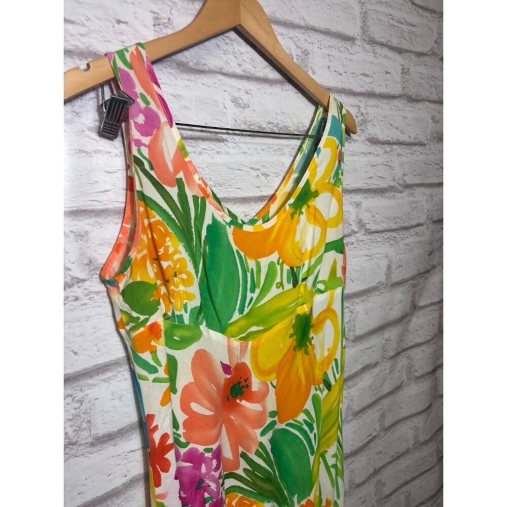 Jams World Hula Moon Dress XL Art Print Watercolor Colorful Tropical Resortwear - Picture 3 of 3